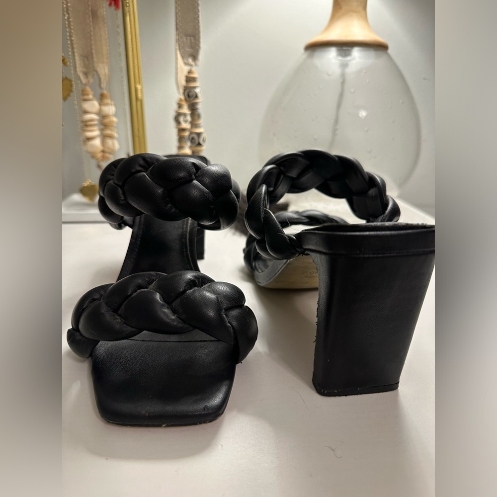 H&M puffy braided heels